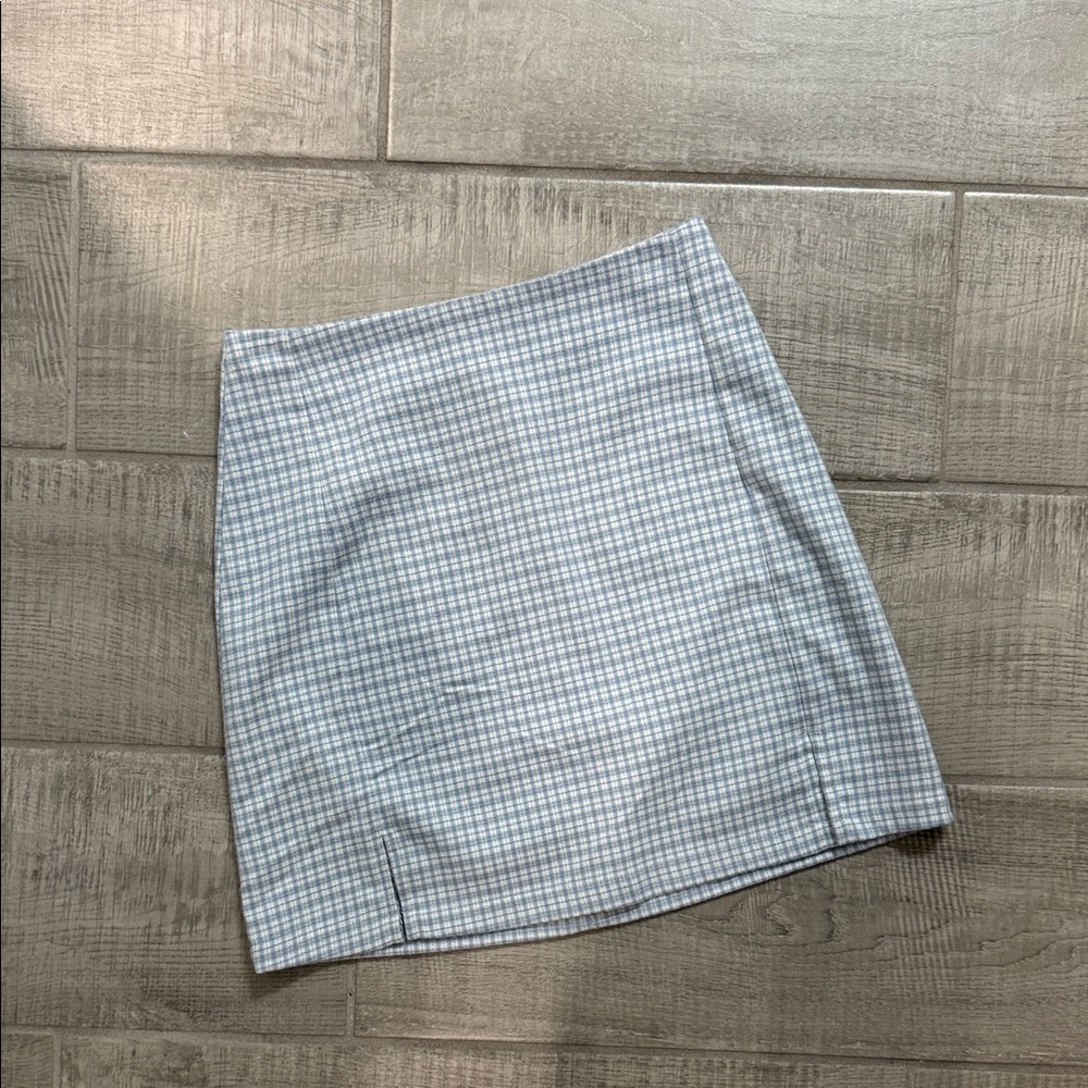 Brandy Melville Plaid Blue Skirt size 2